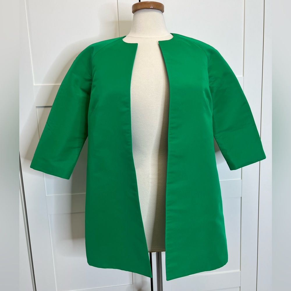 Frascara Emerald Kelly Green Jacket Medium 3/4 Sleeve Structured